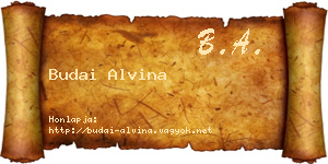 Budai Alvina névjegykártya